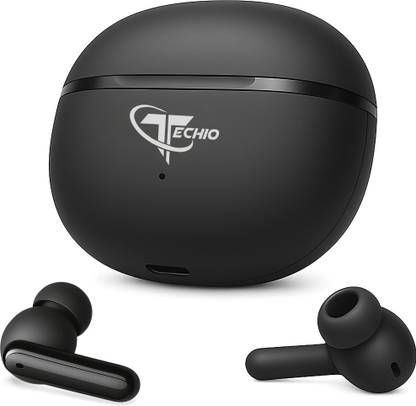 Techio Nirvana ION TWS Earbuds C6 with 40Hrs Playback & Fast Charging, Bluetooth