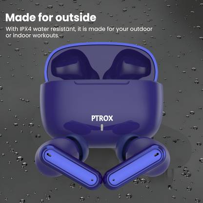 PTROX Ultrabuds with Latest BT v6.0,40Hr Playtime,13mm Dynamic Driver,Rich Bass N388 Bluetooth