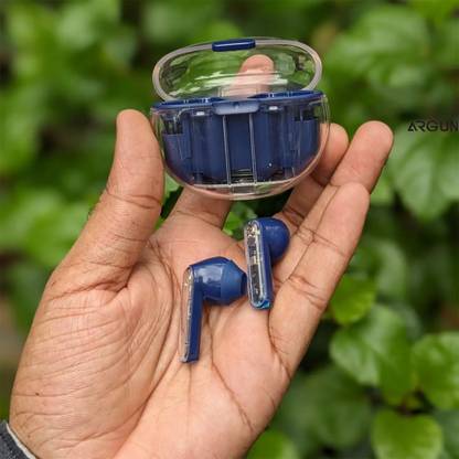 ARGUN Blue True Wireless TWS Butterfly Earbuds Noise Isolation 20 Hours Playback Bluetooth