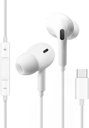 MARS Type C Wired Earphones with in-line Mic for Clear Calling Wired