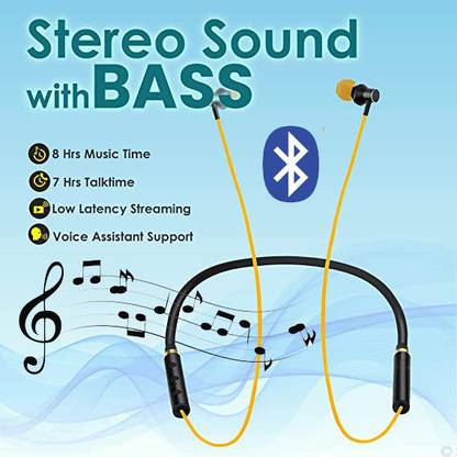 Gadget Master Neckband bluetooth unstoppable sound voice wireless for music lover Bluetooth Gaming