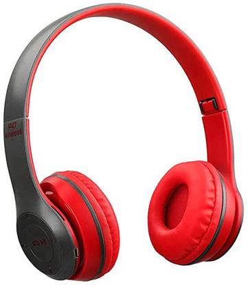 Techpunch LED LIGHT INDICATOR BLUETOOTH HEADPHONE WITH MIC & FM RADIO. Bluetooth & Wired