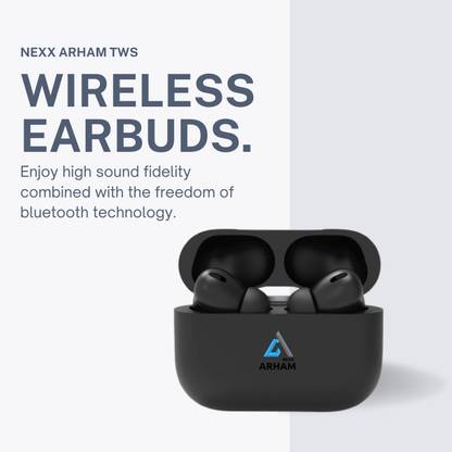 NEXX ARHAM TRUE WIRLESS BLUETOOTH AIR_PODS WITH GOOD SOUND QUALITY BASS+10 H Playtime Bluetooth