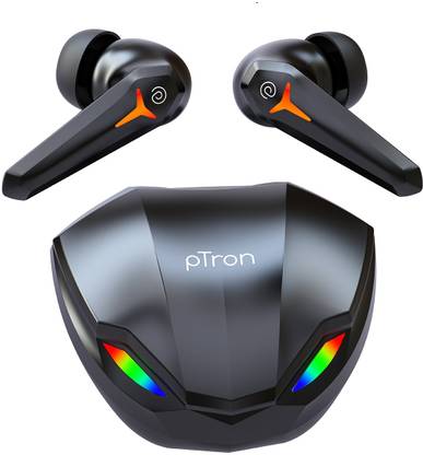 PTron Basspods Blitz 40ms TWS Gaming Earbuds with TruTalk AI-ENC Calls & 45H Playtime Bluetooth