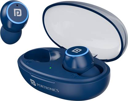 Portronics Harmonics Twins S13 in Ear Earbuds With Mic,24H Playtime,Game/Music Mode,BT5.3v Bluetooth
