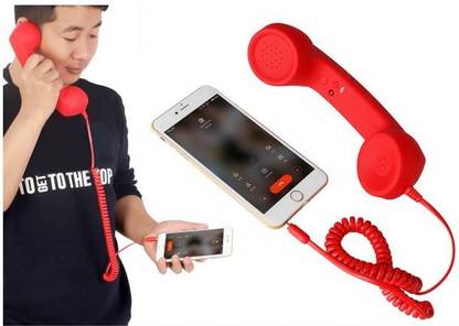 टेकगियर Cell Phone Handset, Retro Telephone Handset Anti Radiation Receivers 3.5MM वायर्ड हेडसेट