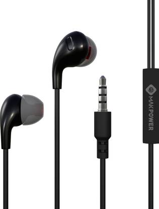 MAK POWER HF-140 Wired Earphone with HD Audio 3.5mm Jack, 120cm Durable Cable, High Bass Wired