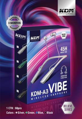 KDM A3 VIBE Up to 45 hr Playback Time Bluetooth Neckband Bluetooth