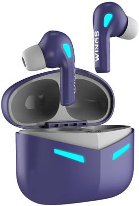 WINGS Phantom 430 with App Support, 40ms Low Latency , ENC, Upto 50hr Playtime Bluetooth