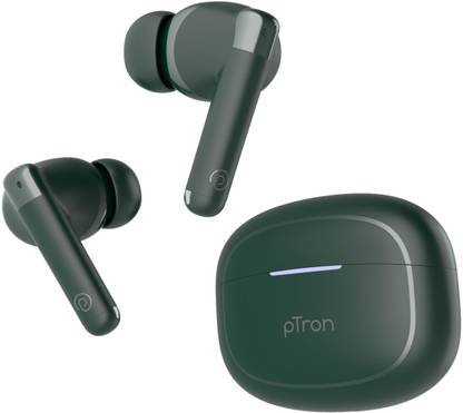 PTron Basspods P481 Bluetooth  (Green, In the Ear)