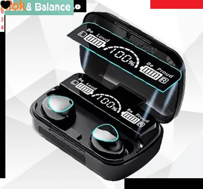 Sagaft A2199 M10 (Wireless Earbuds)1200mAh Battery True Wireless Earphones Bluetooth Bluetooth without Mic