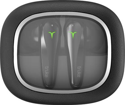 truke Crystal Dyno Leather Finish earbuds w/ Spatial Audio, 70H Battery, Quad Mic ENC Bluetooth