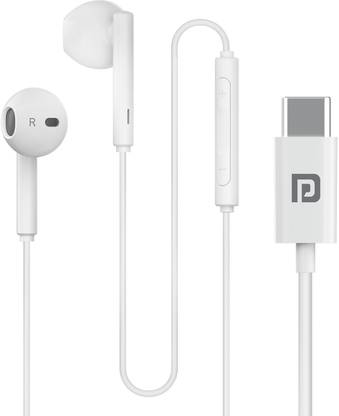 Portronics Conch Theta C Type C Wired Earphone With HD Quality In-Line Mic,14.2mm Driver Wired