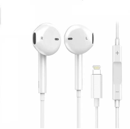Muvit Wired Earbuds Lightning Earphone [MFi Certified] Built-in Mic & Volume Control Wired