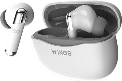 Wings Flobuds 335 Made In India, Smart ENC High Fidelity 13mm Drivers Low Latency 40ms Bluetooth Headset  (White, True Wireless)