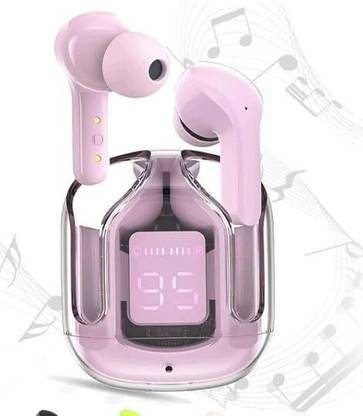 Quickart Waterproof Earphones Transparent Design - Touch Control - LED Display - Bluetooth