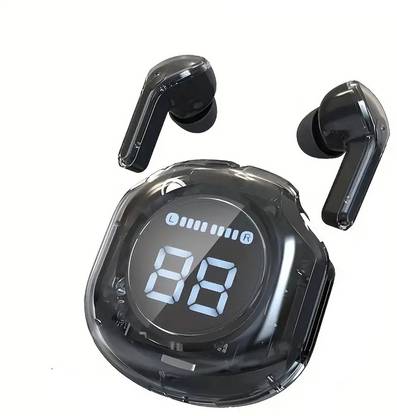 RECTITUDE Durable Wireless Earbuds with Display Transparent Design, RGB, Android & iOS Bluetooth