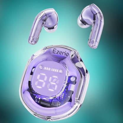 Ezerio Air 39 Crystal Wireless Earbuds Transparent Charging Case and Digital Bluetooth Bluetooth