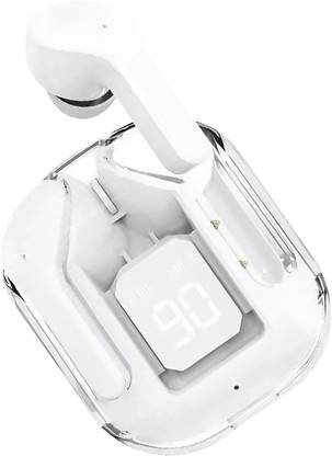 MOOZMOB Transparent Wireless Earbuds with LED Digital Display Touch Control BT V5.3 ENC Bluetooth