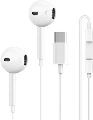 snowbudy Type-C In-Ear Earphones with Mic forSeries Wired Earphones Wired