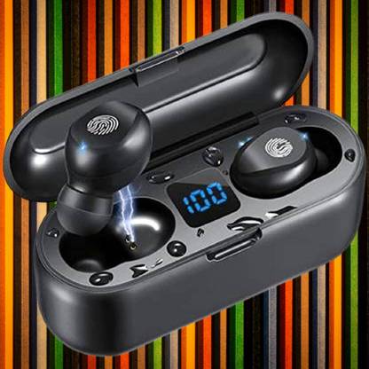 GUGGU TJV_624C_TWS F9 Wireless Earbuds Bluetooth Headset Bluetooth