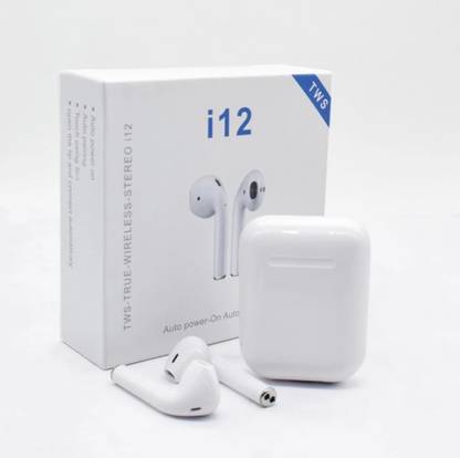 Axez Twins i12 White color Portable Headphone 5.0 With Mic Bluetooth Headset Bluetooth