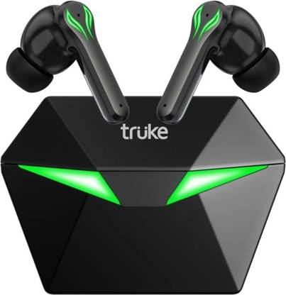 truke BTG1 Earbuds with Game Mode, 48H Playtime, Quad Mic ENC, 13mm driver, AAC codec Bluetooth