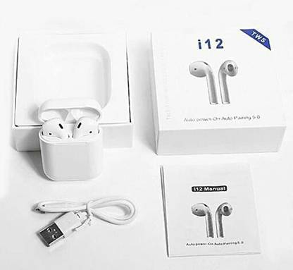 YOGITECH i12 Earpods Bluetooth Wireless Earbuds Bluetooth Headset Bluetooth