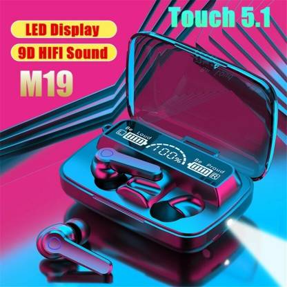 Basics IND New Edition M19 Gaming Earbuds Bluetooth5.0 Wireless LED Digital DisplayN3 Bluetooth