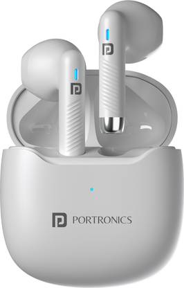 Portronics Harmonics Twins S12 in Ear Earbuds With Mic,24H Playtime,Game/Music Mode,BT5.3v Bluetooth