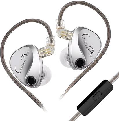 KZ Castor Pro In-Ear Monitor with Mic, Dual 10mm Driver, HD Mic, 4 Tuning Switches Wired