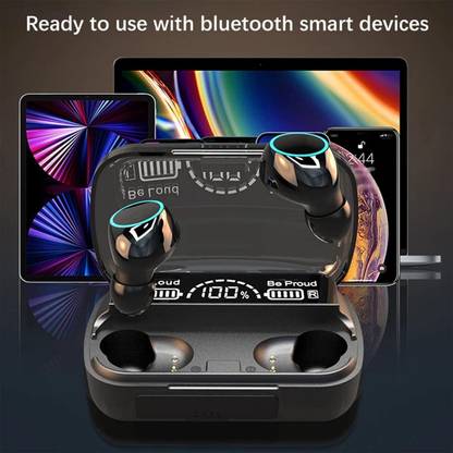 Seashot M10 TWS Bluetooth Earbuds, Type C, Built-in Mic, Black Bluetooth