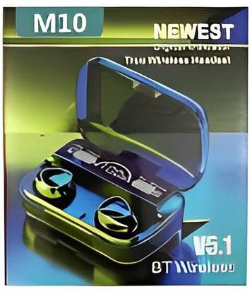 v chip M10 Earbuds/TWs/buds 5.1 Earbuds with 280H Playtime, Headphones with Power Bank Bluetooth Gaming