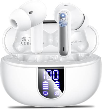 BjOrk Earbuds with 48Hrs of playtime, Quad Mic with ENC Type C Fast Charging Bluetooth Gaming