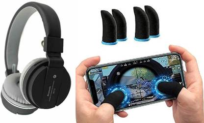 JOKIN HEADPHONE with 2 PAIR PUBG GAMING GLOVES (multicolor) Bluetooth