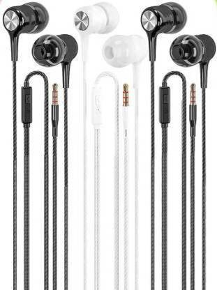Gadget Zone Combo Pack of 3 Trending Headphones Earphones With Mic Wired Headset Wired