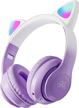 Wk Life Kids Headphones Wireless, Girls/Boys Cat Ear Bluetooth Bluetooth