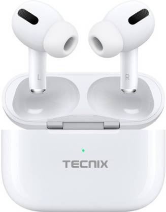 Tecnix PRO 3 Tws Airbuds Hi-Fi Audio & Bass Fast Charging ip x6 Water Resistant BT 5.0 Bluetooth Gaming