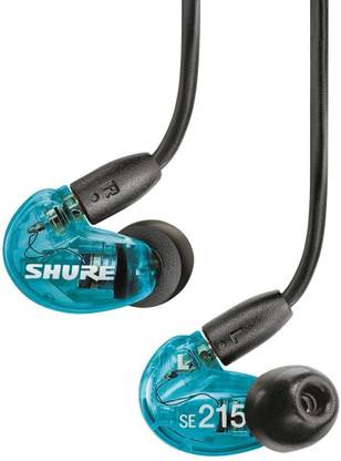 Shure SE215 Earphone, Blue (SE215SPE-A) Wired without Mic