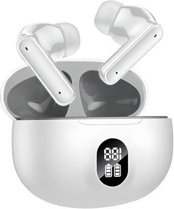 Qvee Airpods 60 HRS Playback, UltraPods Bluetooth Wireless Earphones Mic High Bass-1 Bluetooth