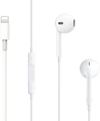Muvit Lightning Stereo Headphones for iPhone 14 13 12 11 Pro Max X XS 8 Wired
