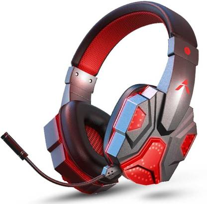 ADCOM Cyberpunk Wireless 3D Gaming Headphone with Led Light 40mm Bass Drivers With Mic Bluetooth Gaming