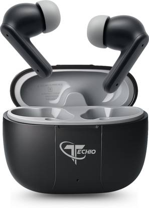 TECHIO SerenSync Bluetooth Earbuds – Dual Pairing and Long Backup Bluetooth