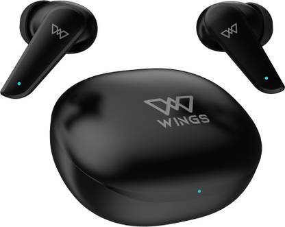 Wings Flobuds 100 Made In India with Digital Battery Display, Smart ENC Ergonomic Case Bluetooth Headset  (Black, True Wireless) at Rs. 899