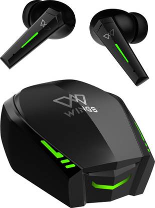 WINGS Phantom 800 Low Latency Earbuds with Game mode, 50 hrs Playtime & App Support Bluetooth Gaming