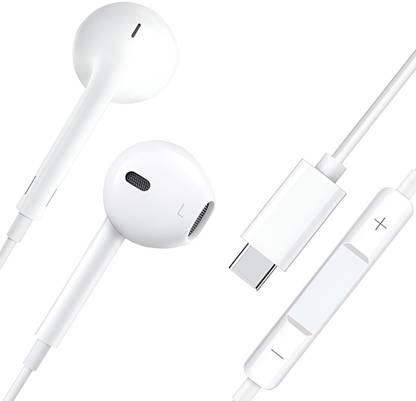 X88 Pro Wired Earphone Type C, In the ear (i-phone 15, White) Wired