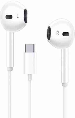 MARS Headphone USB-C Plug Wired Earphones Ear Buds with Remote and Mic for iPhone15-8 Wired