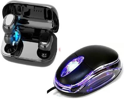 APSSTAR TWS L21 WIRELESS EARBUDS COMBO PACK WIRED MOUSE Bluetooth without Mic