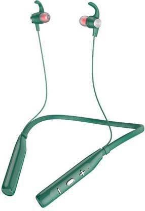 TecSox Tecband Blaze 300 Wireless Neckband|40H Playback| IPX 4 | Boom Bass [Green] Bluetooth