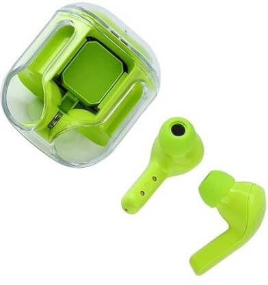 Saztech SZT Wireless Earbuds Transparent Charging Case and LED Digital Display Bluetooth